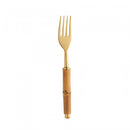 Conjunto 6 Talheres de Aço Inox com Cabo de Bambu Dourado - Wolff
