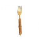 Conjunto 6 Talheres de Aço Inox com Cabo de Bambu Dourado - Wolff