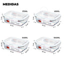 Pote de Vidro com Tampa Hermtica Click Glass