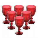 Conjunto 6 Taças de Água Greek 320ml Vermelha Vidro - Wolff