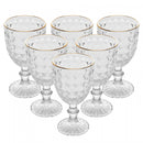 Conjunto 6 Taças de Água com Fio de Ouro Roman 345ml Vidro - Wolff