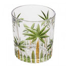 Conjunto 6 Copos Baixos Palm Tree Handpaint 340ml Cristal Ecológico Wolff