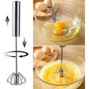Batedor de Ovos Manual Semi Automático de Inox