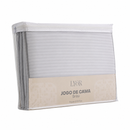 Jogo de Cama Casal Brisa Toque 200 Fios Cinza Microfibra - Lyor