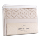 Jogo de Cama Bordado Queen Belle Maison Rosa Microfibra - Lyor