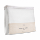 Jogo de Cama Solteiro Brisa Toque 200 Fios Branco Microfibra - Lyor