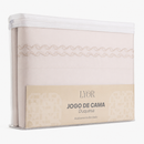 Jogo de Cama Bordado Casal Duquesa Rosa Microfibra - Lyor