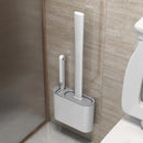 Escova de Silicone 2 em 1 para Vaso Sanitário com Base Organizadora