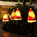 Espeto Solar Natalino Papai Noel para Jardim e Área Externa