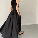 Vestido Feminino Longo Preto Elegante e Básico