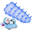 Kit C/6 Tampas Elásticas Herméticas em Silicone