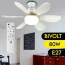 Ventilador de Teto com Luz e Controle Remoto - 4 Velocidades