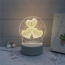 Luminária de Mesa de LED 3D Criativa