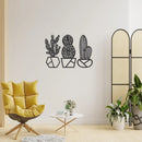 Quadro Decorativo Floral Cactos 3 Peças