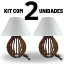 Abajur Design Com Cúpula de Mesa - 2 Peças
